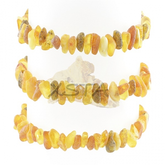 Chips nuggets amber beads bracelet